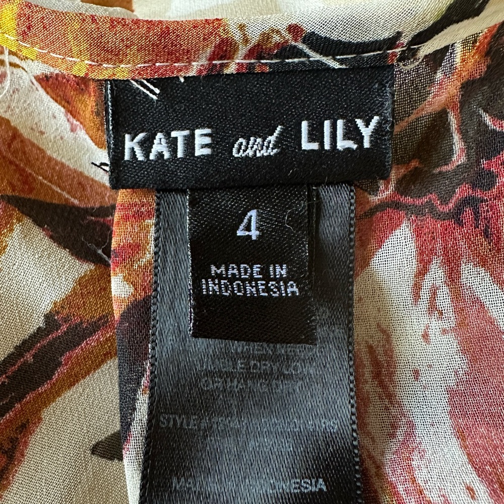 Kate And Lily Maxi cover up chiffon Dress Sz 4 - Picture 8 of 11